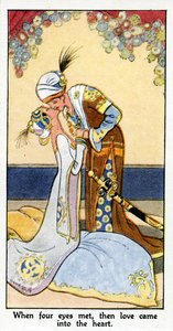 「4つの目が出会ったとき、愛は心に来た」、1931年（498203も参照） 作： René Bull